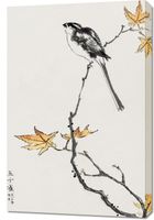 Obraz 60x90cm Japanese Long-tailed Tit, Kashu Vintage do Salonu