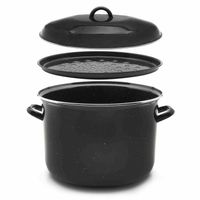 GARNEK EMALIOWANY DO PASTERYZACJI POWIDLAK DUŻY TADAR 30 CM 15 L