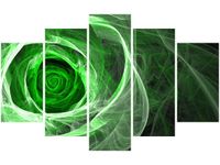 OBRAZ ZIELONA RÓŻA WE KTALACH KWIAT