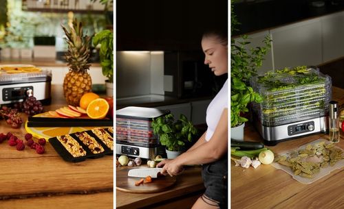 DUŻA Suszarka do Grzybów Owoców Warzyw Yoer INOX +Termoobieg 450W +Timer na Arena.pl