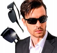 Czarne Okulary Sport Męskie Polaryzacyjne Na Rower