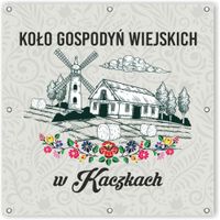 Baner Szyld z oczkami Logo Koło Gospodyń Wiejskich KGW Projekt 80x80 cm