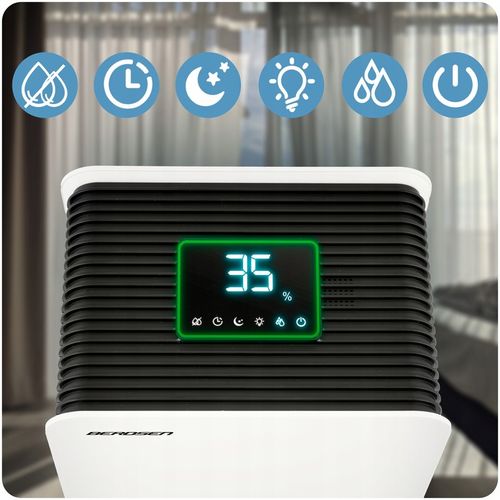 OSUSZACZ POWIETRZA POCHŁANIACZ WILGOCI 64W HEPA 34dB TIMER LED Berdsen na Arena.pl