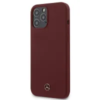Etui Mercedes Silicone Line na iPhone 12 Pro Max - czerwone