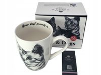 Kubek do kawy herbaty porcelanowy kot Sokake 350ml na prezent elegancki