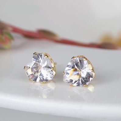 Kolczyki - serca - różowe na Arena.pl