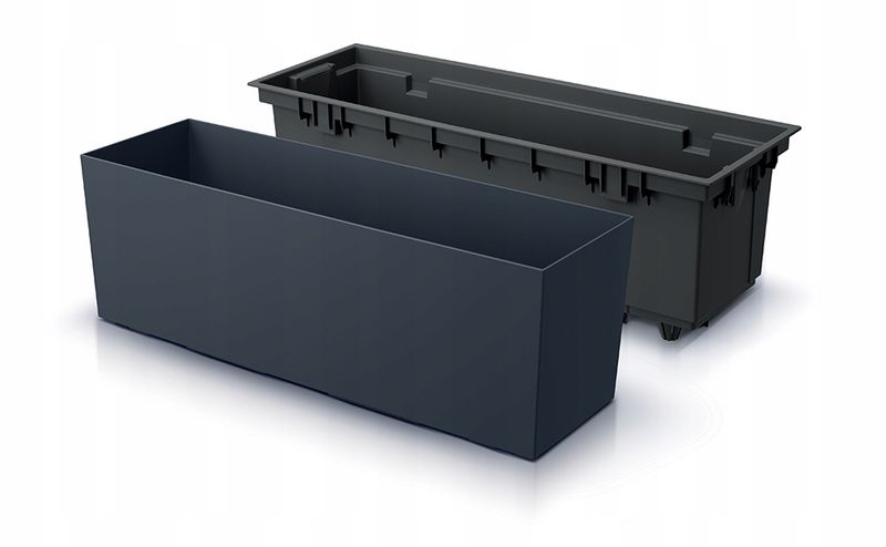 3x Doniczka podłużna Urbi DUC600 + keramzyt 5l Skrzynka + wkład zdjęcie 3