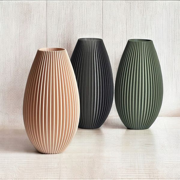 Wazon nietłukący 20 cm skandynawski Nowoczesny wazon 3D sztuczne zdjęcie 7