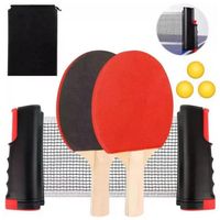Zestaw Do Ping Ponga Tenis Stołowy Siatka Paletki Piłeczki 3szt