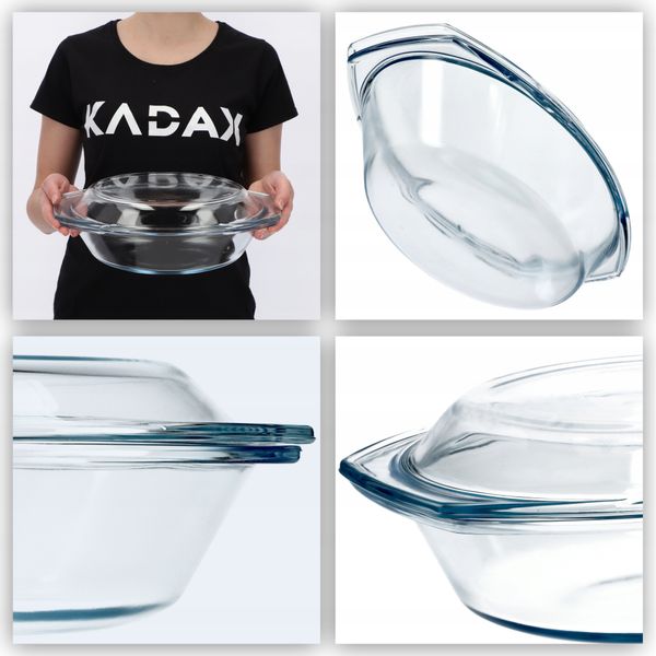 NACZYNIE ŻAROODPORNE OWALNE Z POKRYWĄ TRWAŁE 2,9L zdjęcie 3