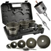 FREZ OTWORNICA ZESTAW KORONEK DO BETONU MURU 7 EL. 40-125mm