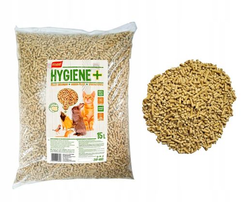 Vitapol HIGIENE pellet żwirek drewniany KOT GRYZONIE KRÓLIK 15 litrów na Arena.pl
