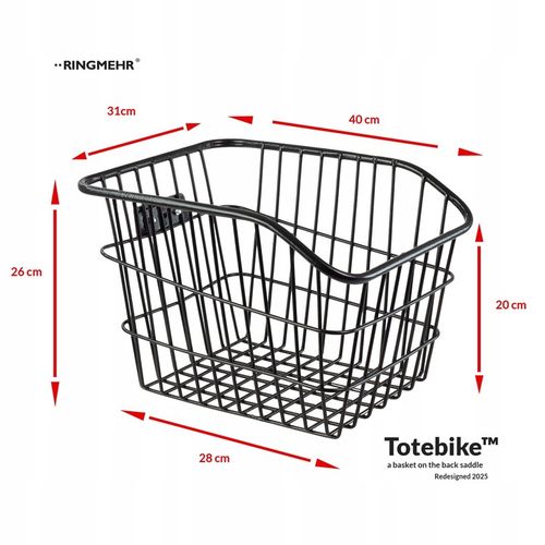 KOSZ NA ROWER METALOWY TYLNY KOSZYK ROWEROWY NA BAGAŻNIK na Arena.pl