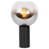 Stojąca lampa gabinetowa Marius szklana czarna przydymiona