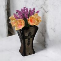 WAZON FLAKON NA CMENTARZ GRÓB NAGROBNY NA KWIATY MEMORIAL ONE - DUŻY 24 CM