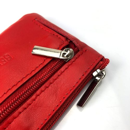 etui na klucze bellugio ze skóry naturalnej - ciemnoczerwone na Arena.pl