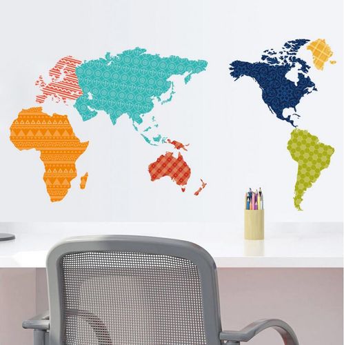 Naklejki na ścianę ścienne Mapa Świata WS-0260 na Arena.pl