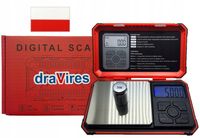 Waga 500g 0,5kg 0,01g draVires elektroniczna przenośna + naklejka