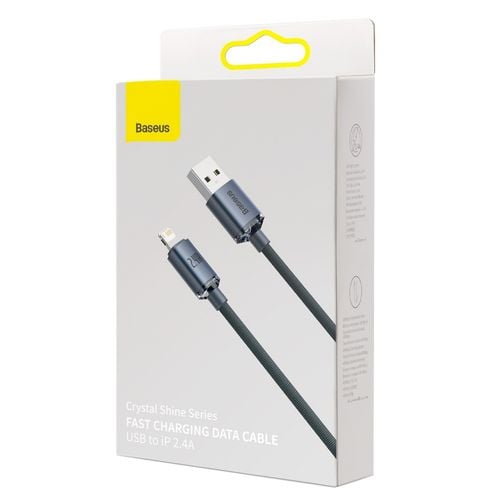 kabel usb do lightning baseus crystal shine, 2.4a, 2m (czarny) na Arena.pl