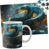 ZESTAW KUBEK + PUZZLE 110EL - ZWIERZĘTA WĄŻ GADY