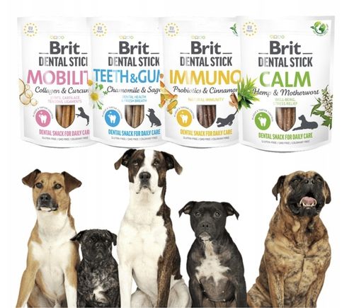 Brit Dental Stick Przysmak Dentystyczny dla Psa Zestaw Mix Smaków 4szt*251g na Arena.pl