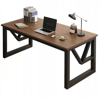 BIURKO GAMINGOWE NOWOCZESNE Z PÓŁKĄ CIEMNY BUK LOFT INDUSTRIALNE 120 CM