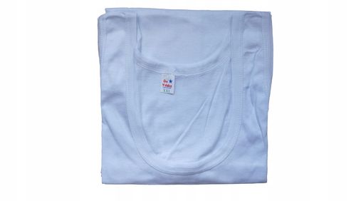 PODKOSZULKA KOSZULKA MĘSKA 100 % BAWEŁNA GŁADKA BIAŁA OKRĄGŁY - M na Arena.pl