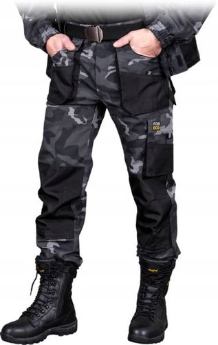 Spodnie męskie MORO bojówki robocze Monterskie do pasa FORECO MOB r. 54 na Arena.pl