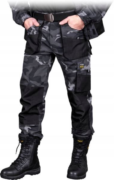 Spodnie męskie MORO bojówki robocze Monterskie do pasa FORECO MOB r. 54 zdjęcie 2