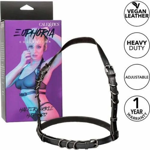 calexotics euphoria halter - szelki intymne czarne, regulowane na Arena.pl