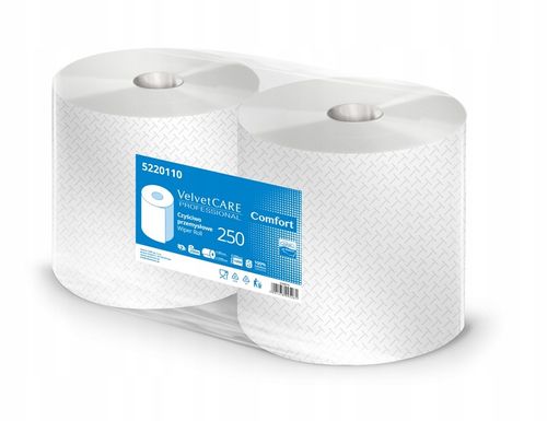 VELVET CZYŚCIWO PAPIEROWE 2w PRZEMYSŁOWE 250mb 2szt. 1000 listków na Arena.pl