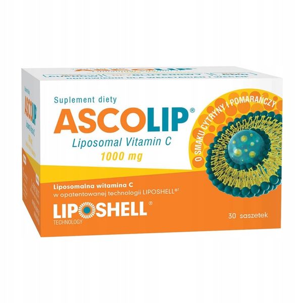 ASCOLIP liposomalna witamina C 1000 mg o smaku cyt zdjęcie 1