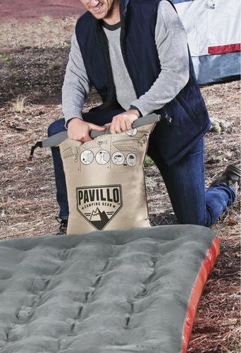 Materac dmuchany 203x152x22cm Roll&Relax Bestway 67703 z torbą pompującą na Arena.pl