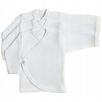 3x biała Koszulka kopertowa kaftanik 56