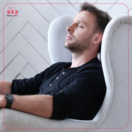 Fotel uszak ARI PRINT skandynawski  liście pióra zielone na Arena.pl