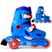 Rolki dla dzieci Kid Blue szeroka oś do nauki jazdy na klamry reg 30-31-32