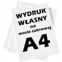 Wydruk CUKROWY na tort masa cukrowa Z TWOIM ZDJĘCIEM własna GRAFIKA A4