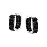 Srebrne kolczyki KDK6316B - Cyrkonia Czarna