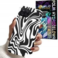 ETUI DO SAMSUNG A22 4G - ABSTRAKCJA ZEBRA MODNE WZORY DLA KOBIET + FOLIA