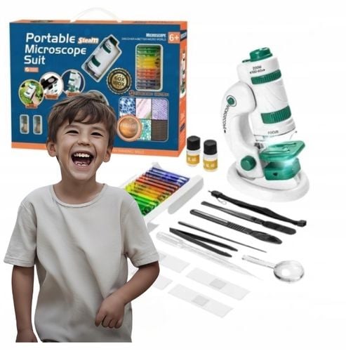 Mikroskop 60-180 DIGITAL Pro LED Zestaw Cyfrowy Edu Prezent dziecka Szkoła na Arena.pl