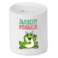 Skarbonka Dla Hydraulika Żajebisty Hydraulik Z Nadrukiem Ze Zdjęciem