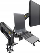 UCHWYT BIURKOWY SPRĘŻYNA GAZOWA 2 MONITORY 17-27'+ PODSTAWKA LAPTOP 10-17"