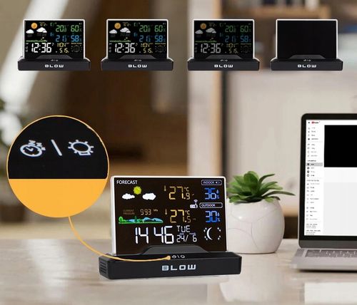 STACJA POGODY METEO BEZPRZEWODOWA POGODOWA TERMOMETR HIGROMETR na Arena.pl