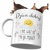 Kubek Śmieszny Zabawny Dzień Dobry Prezent Z Nadrukiem Ze Zdjęciem