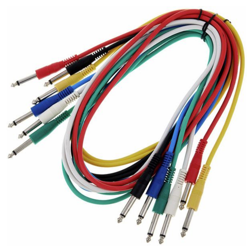 Kable do krosownicy Patch Set Eurorack Jack 6,3 mm mono 1,5 m 6 szt. na Arena.pl