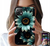 ETUI DO XIAOMI MI 11 LITE - NIEBIESKA GERBERA STOKROTKA KWIAT +FOLIA