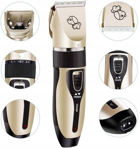 MASZYNKA DO STRZYŻENIA PSÓW PSA KOTA ZWIERZĄT ZESTAW CICHA PROFESJONALNA na Arena.pl