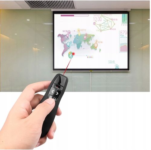 WSKAŹNIK PREZENTER LASEROWY PILOT BEZPRZEWODOWY DO PREZENTACJI LASER USB ZW na Arena.pl
