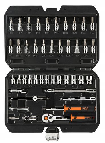 Klucze nasadowe NEO TOOLS 10-004 (46 elementów) na Arena.pl