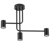 3-punktowa lampa sufitowa Luis czarny plafon nad stół